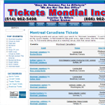 Aper�u du site Tickets Mondial